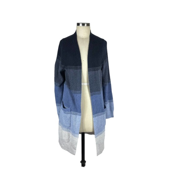 Marine Layer Ombré Blue Knit Cardigan - Picture 1 of 7